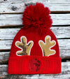 DEER ANTLER SEQUINS BEANIE, AVAILABLE IN 2 COLORS! 2PCS/$10.00