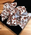 Brown spotted printed large headbands. (2pcs/$9.00) F-DLH2362K