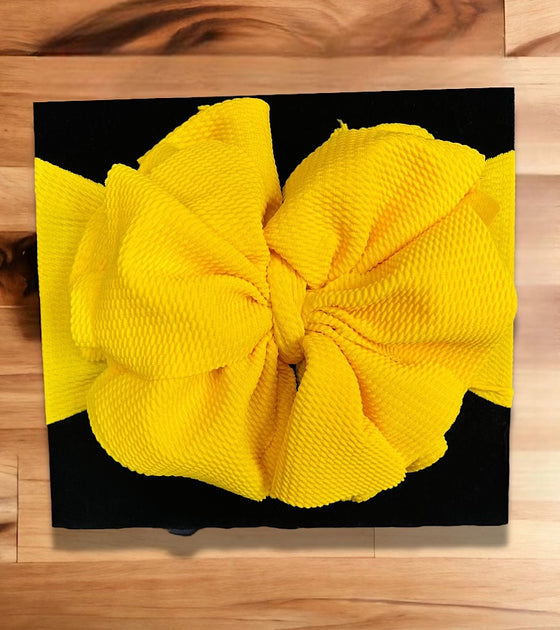 Yellow tone printed large headbands. (3pcs/$9.00) F-DLH20000K