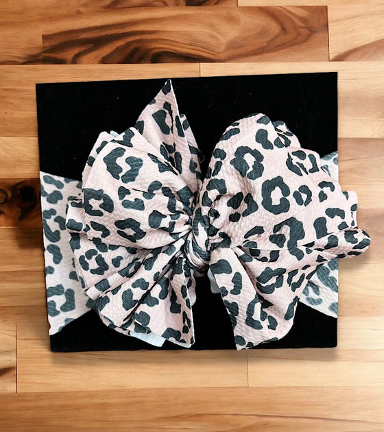 Soft pink Animal printed large headbands. (3pcs/$10.50) F-DLH2364K