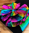 metallic tie dye printed large headbands. (2pcs/$10.00) F-DLH2448K