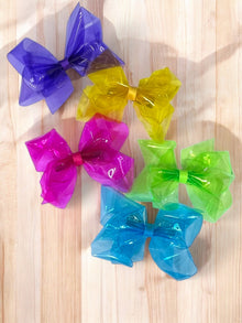  5" girls waterproof hair bows. 4pcs/10.00 BW-SWIM