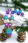 Christmas tree bubble necklace. (3pcs/$15.00) ACG50133002 S