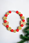 Multi-color bubble necklace w/roses & bows. (3pcs/$12.00) ACG50153028 S