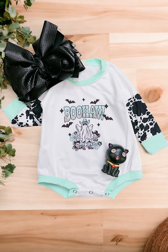 BOOHAW" Halloween printed baby onesie.SR060705-LOI