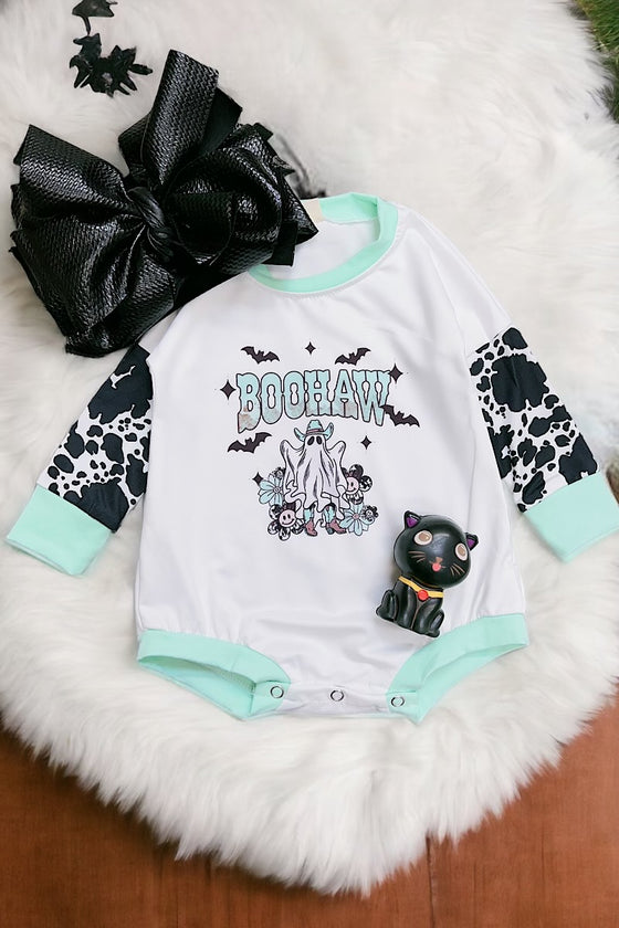BOOHAW" Halloween printed baby onesie.SR060705-LOI