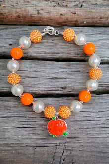  pumpkin pendant bubble necklace. (3pcs/$15.00) ACG45143004 S