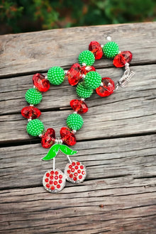  Cherry pendant bubble necklace. (3pcs/$15.00) ACG50153024 S