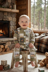 Duck patchwork printed baby romper. LR0425-12-AMY