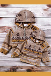 💎(KIDS) Teal/Brown aztec printed pullover. TPG65113043-SOL