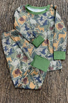 Mini Hunter printed boys pajamas set. BLP0505-12-AMY