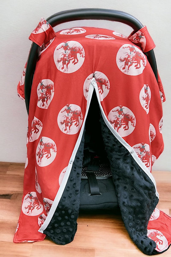 Red horse rider printed car seat cover. ZYTB65153004 M