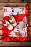 Christmas in the farm printed baby blanket.(35"by35") BKG50133002 S