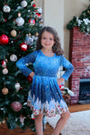 A Christmas night owl/Multi printed dress. SOL