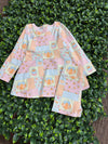 Patchwork  printed Active wear dress with undershorts. GLD0505-14-AMY