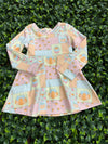 Patchwork  printed Active wear dress with undershorts. GLD0505-14-AMY