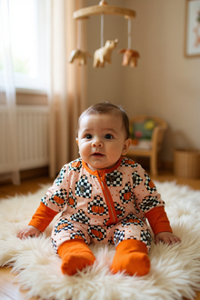  Cow tag boys baby romper/ Halloween-Fall. LR062402-SOL