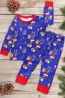  Christmas Construction truck printed boys pajamas set. BLP040505-loi