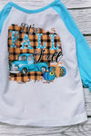 "It's fall y'all" White with blue sleeve Reglan. CXSY-203125