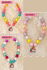 Colorful bubble necklaces w/ pendant. 3pcs/$15.00