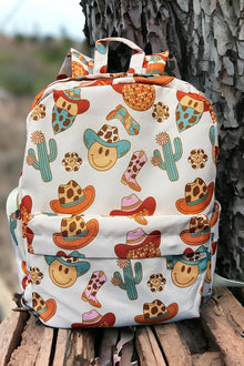  Western emoji printed Medium size backpack. BP-202323-33