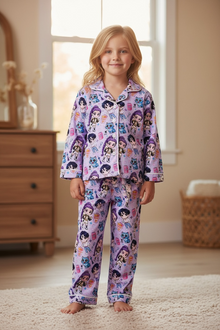  K-multi printed character 2 piece set pajamas. PJG50796 AMY