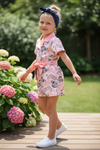 Howdy" Pink Western printed girls romper. PNG60001 SOL