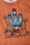 Girls Serape cactus printed tee shirt. TPG513010-AMY