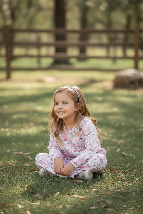 Western boot printed two piece set.. OFG60411 jean