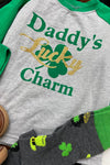 Daddy's lucky charm" Gray & green boys raglan.C X318703-AMY