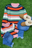 (GIRLS)Multi-color stripe knit sweater girls. TPG651322001-WEN