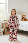 Valentines/western printed girls pajamas with ruffle hem.GLP092001-SOL