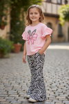 Easter bunny zebra printed top & bottoms. OFG60118 AMY