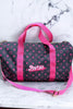 Black star printed & Barbie printed duffle bag with strap. TT2027LR