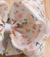 6" Ivory floral printed baby headband. 4pcs/$10.00 HB-2024-FL
