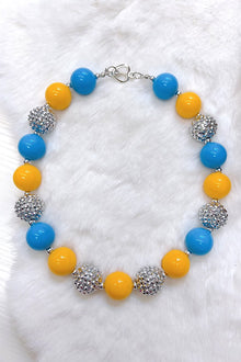  Yellow & turquoise bubble necklace. (3pcs/$12.00) ACG45133007 S
