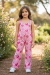 Checkered heart printed girls jumpsuit.(Shirt not included)  SR102322-Jean
