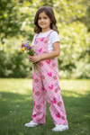 Checkered heart printed girls jumpsuit.(Shirt not included)  SR102322-Jean