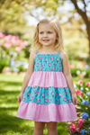Floral tiered printed dress. DRG60372 SOL