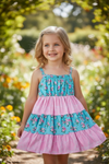 Floral tiered printed dress. DRG60372 SOL