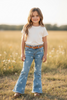 Coquette bow lt. blue denim jeans. PNG60122 SOL