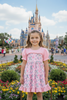 Cartoon character printed dress simulating a shirt underneath shirt. DRG60750 JEAN