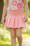 Lt. Coral pleaded skort made of HI-Performance fabric. GLK103008-AMY
