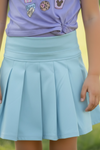 Lt. Blue pleaded skort made of Hi-Performance material. GLK103009-SOL