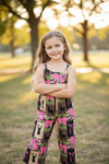 Coquette Camouflage printed girls jumpsuit. SR112708-AMY