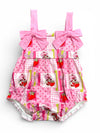Sweet strawberry printed baby romper. SR112712-JEAN