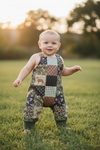 Duck hunt multi-printed path baby romper. SR110614-AMY
