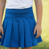 Royal blue pleaded skort made with Hi-Performance material. GLK103010-JEAN