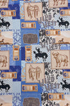 32" x 32" Wild West, western printed baby blanket. BL121104-32*32inches