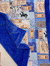 32" x 32" Wild West, western printed baby blanket. BL121104-32*32inches